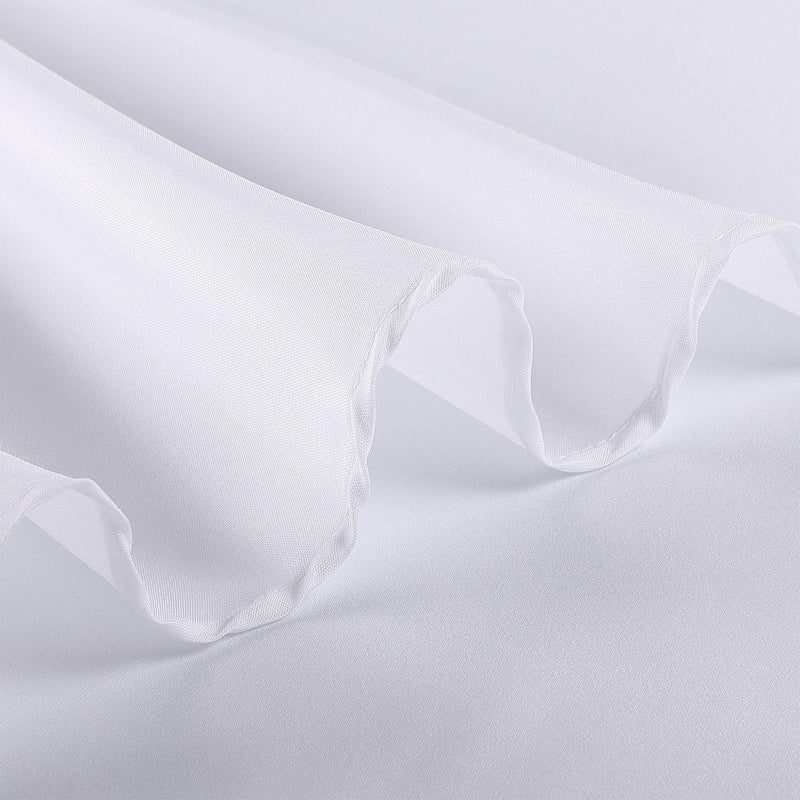 Ascoza 2pack 108 Inch White Round Tablecloth in Polyester Fabric for Wedding/Banquet/Restaurant/Parties - Image 4